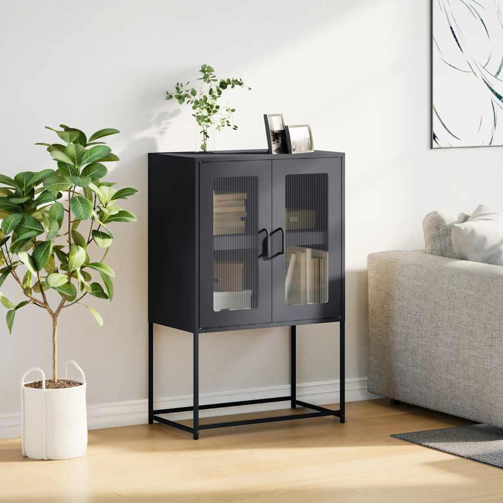 Thumbnail - vidaXL Highboard Anthrazit 68x39x107 cm Stahl