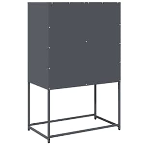 Skříň highboard antracitová 68x39x107 cm ocel - obrázek 8