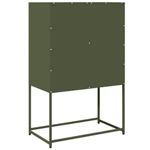 Skříň highboard olivově zelená 68x39x107 cm ocel - obrázek 8
