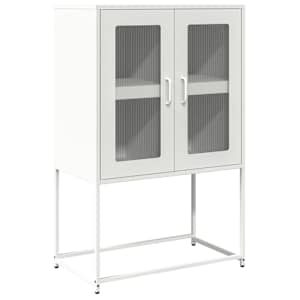 Skříň highboard bílá 68x39x107 cm ocel - obrázek 2