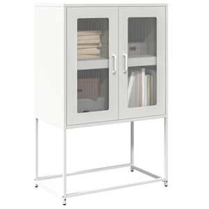 Skříň highboard bílá 68x39x107 cm ocel - obrázek 1