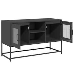 TV skříňka černá 100,5 x 39 x 60,5 cm ocel - obrázek 6