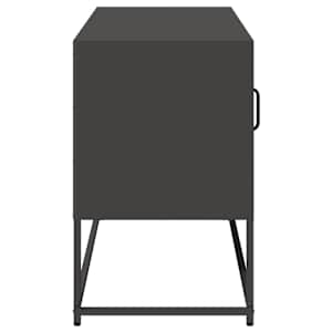 TV skříňka černá 100,5 x 39 x 60,5 cm ocel - obrázek 7