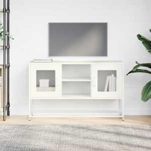 TV skříňka bílá 100,5 x 39 x 60,5 cm ocel - obrázek 3