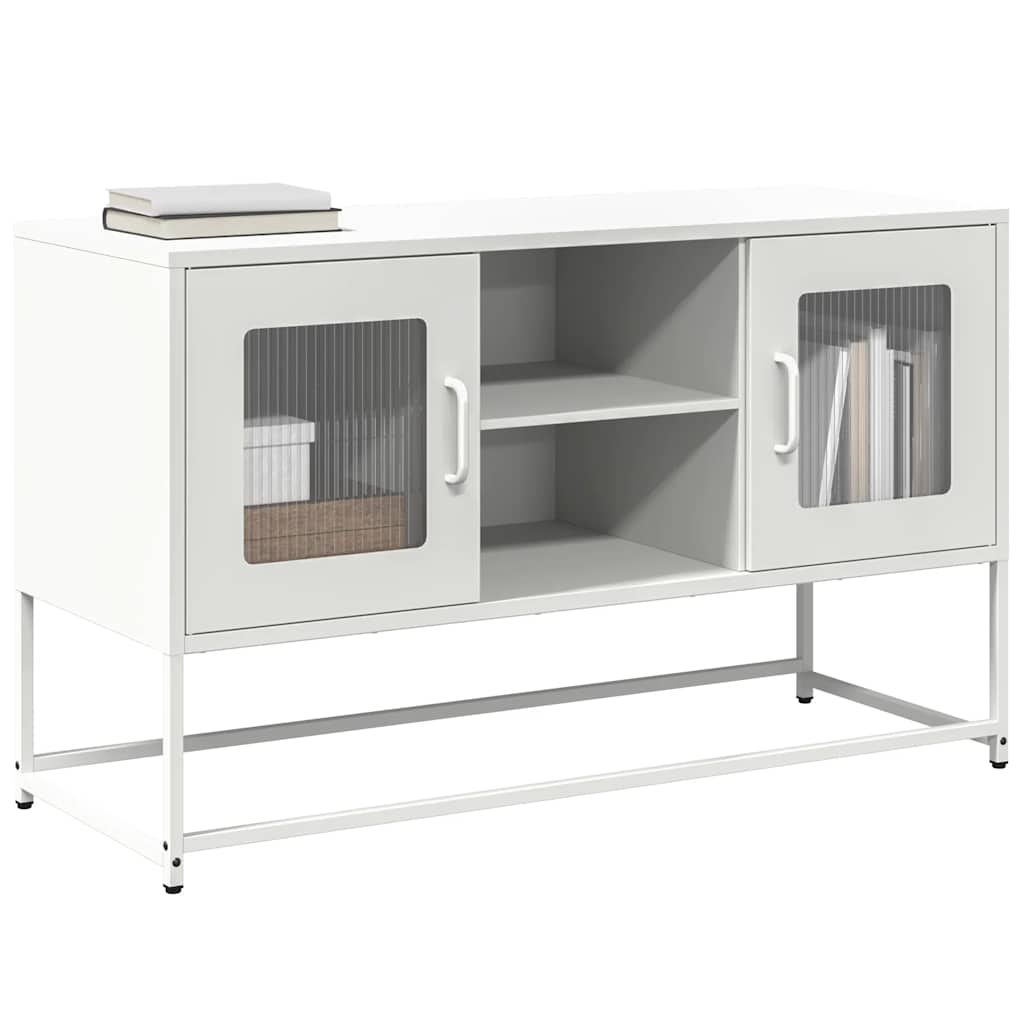 vidaXL TV-Schrank Weiß 100,5x39x60,5 cm Stahl