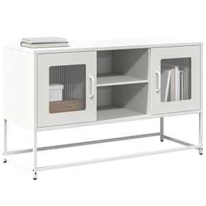TV skříňka bílá 100,5 x 39 x 60,5 cm ocel - obrázek 1