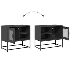 TV skříňka černá 68 x 39 x 60,5 cm ocel - obrázek 10