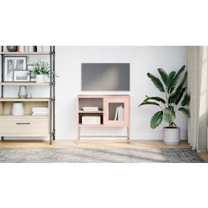 TV skříňka růžová 68 x 39 x 60,5 cm ocel - obrázek 3