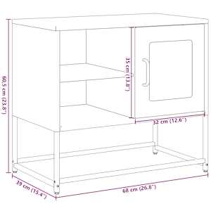 TV skříňka růžová 68 x 39 x 60,5 cm ocel - obrázek 14