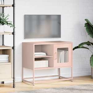 TV skříňka růžová 68 x 39 x 60,5 cm ocel - obrázek 4