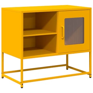 TV skříňka hořčicově žlutá 68 x 39 x 60,5 cm ocel - obrázek 2