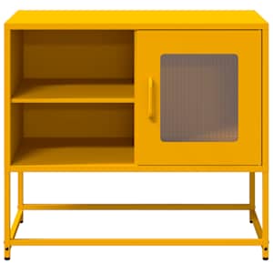 TV skříňka hořčicově žlutá 68 x 39 x 60,5 cm ocel - obrázek 5