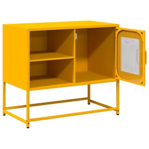 TV skříňka hořčicově žlutá 68 x 39 x 60,5 cm ocel - obrázek 6