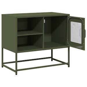 TV skříňka olivově zelená 68 x 39 x 60,5 cm ocel - obrázek 6