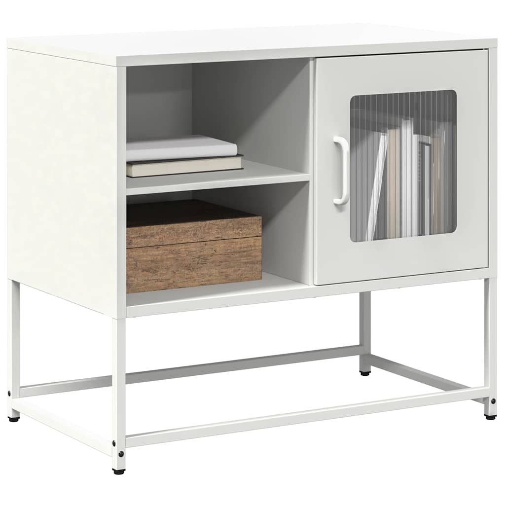 vidaXL TV-Schrank Weiß 68x39x60,5 cm Stahl