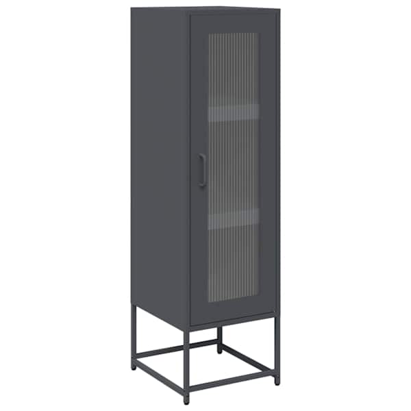 vidaXL Highboard antratsiit 36x39x123 cm k&uuml;lmvaltsitud teras