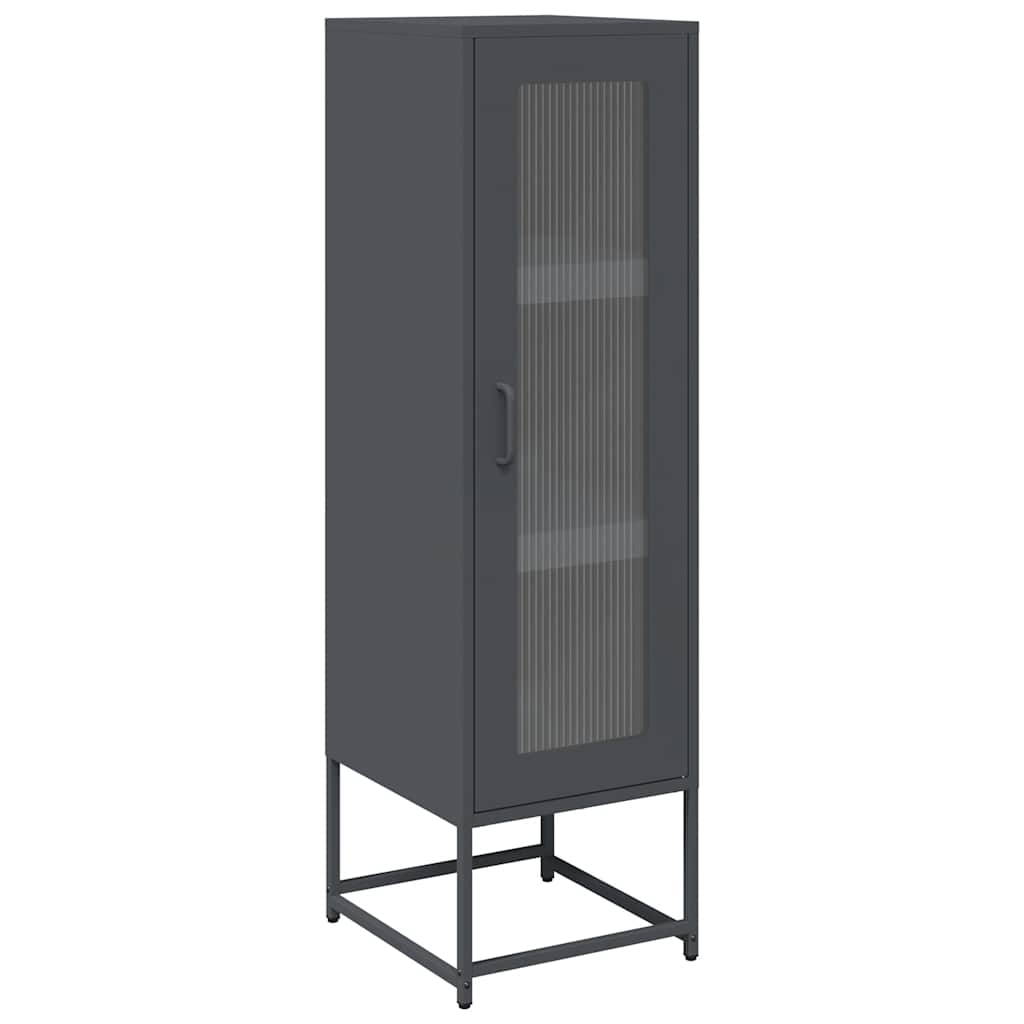 vidaXL Highboard Antracit 36x39x123 cm Oceľ valcovaná za studena