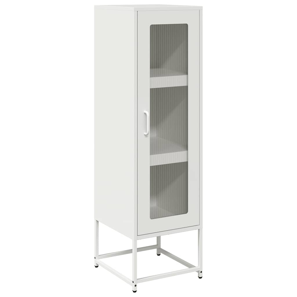 vidaXL Highboard White 36x39x123 cm Hladno valjano jeklo