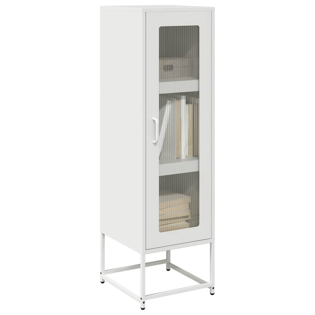 vidaXL Highboard Weiß 36x39x123 cm Kaltgewalzter Stahl