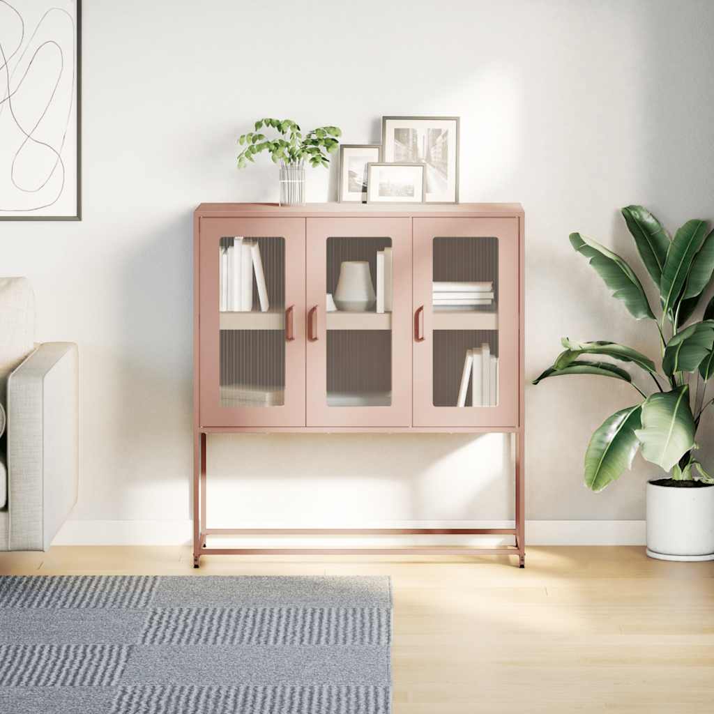 Thumbnail - vidaXL Sideboard Rosa 100,5x39x107 cm Kaltgewalzter Stahl
