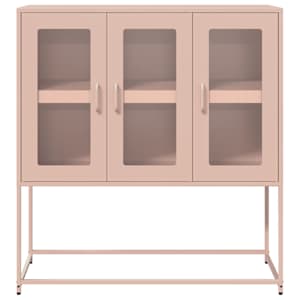 Příborník růžový 100,5 x 39 x 107 cm ocel válcovaná za studena - obrázek 5