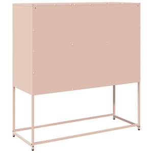 Příborník růžový 100,5 x 39 x 107 cm ocel válcovaná za studena - obrázek 8
