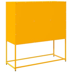 Příborník žlutý 100,5 x 39 x 107 cm ocel válcovaná za studena - obrázek 8