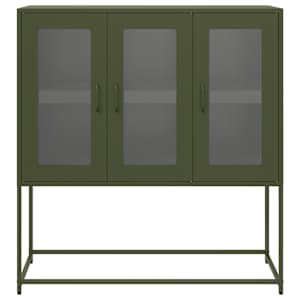 Příborník zelený 100,5 x 39 x 107 cm ocel válcovaná za studena - obrázek 5