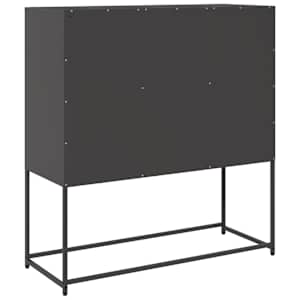 Příborník černý 100,5 x 39 x 107 cm ocel válcovaná za studena - obrázek 8