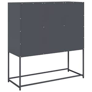 Příborník antracitový 100,5x39x107 cm ocel válcovaná za studena - obrázek 8