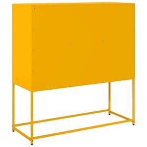Příborník žlutý 100,5 x 39 x 107 cm ocel válcovaná za studena - obrázek 8
