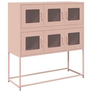 Příborník růžový 100,5 x 39 x 107 cm ocel válcovaná za studena - obrázek 2