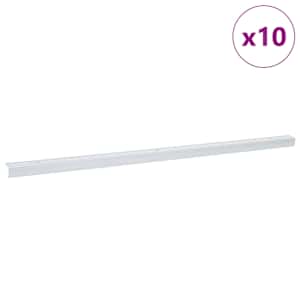vidaXL Trepiastme servaprofiilid 10 tk H&otilde;bedane 67 x 3 x 2 cm