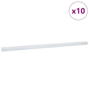 vidaXL Trepiastme servaprofiilid 10 tk H&otilde;bedane 67 x 3.5 x 3 cm