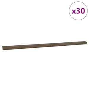 vidaXL Trepiastme servaprofiilid 30 tk Pruun 67 x 3 x 2 cm Alumiinium