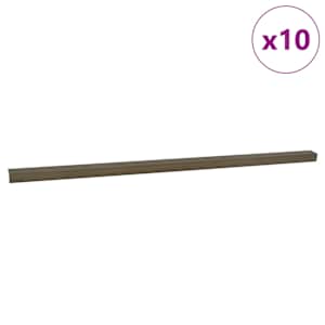 vidaXL Trepiastme servaprofiilid 10 tk Pruun 67 x 3.5 x 3 cm