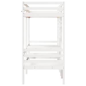 Rám patrové postele se stolem a židlemi bílý 75x190 cm borovice - obrázek 6