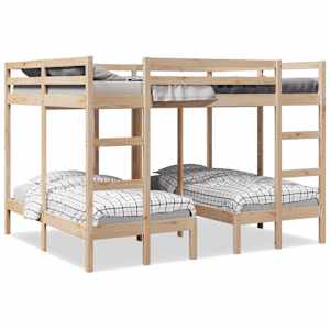 Okvir za trojni pograd 160x200/80x160 cm trdna borovina