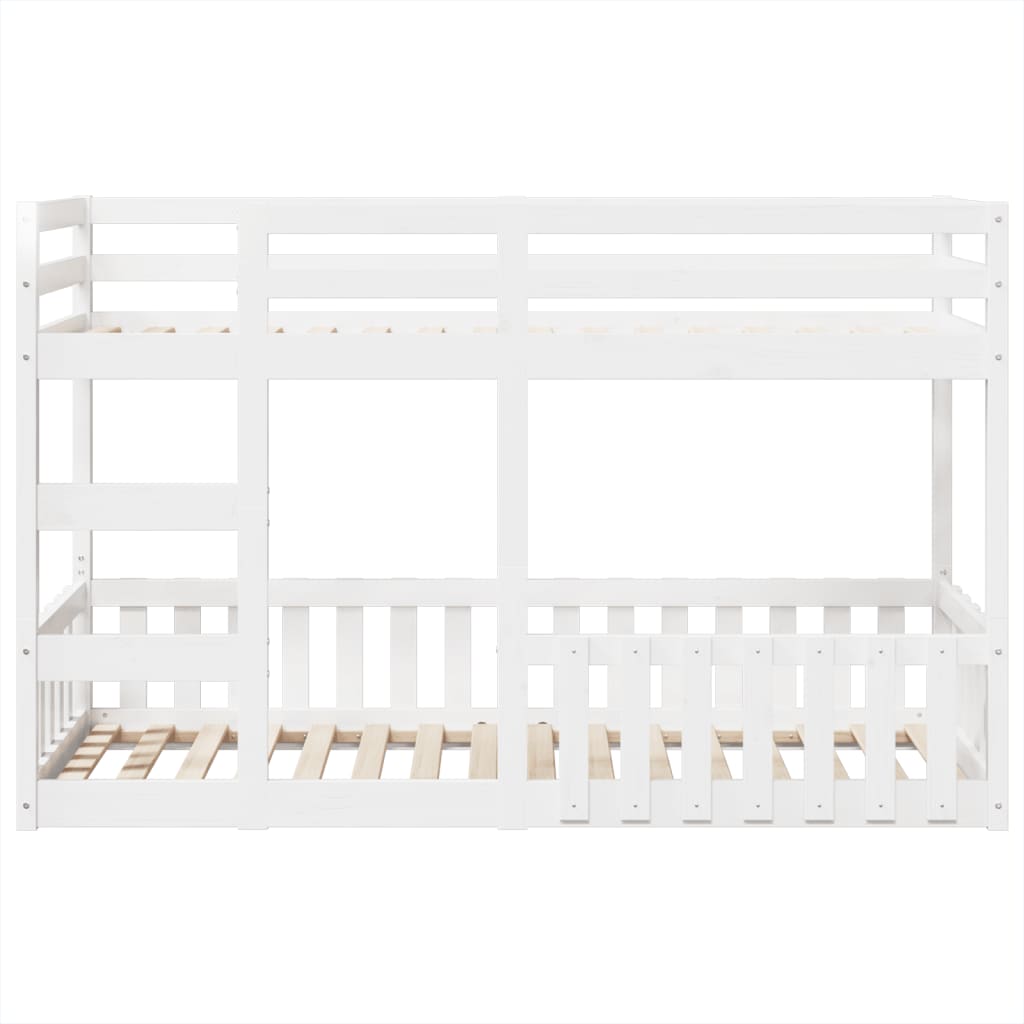 vidaXL Stapelbed 90x190 cm massief grenenhout wit, foto 4