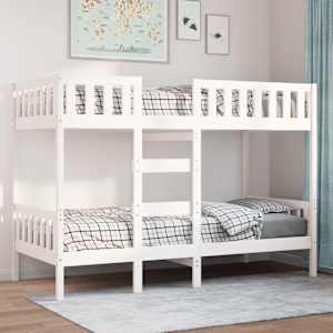 vidaXL Bunk Bed White 90x200 cm Solid Wood Pine