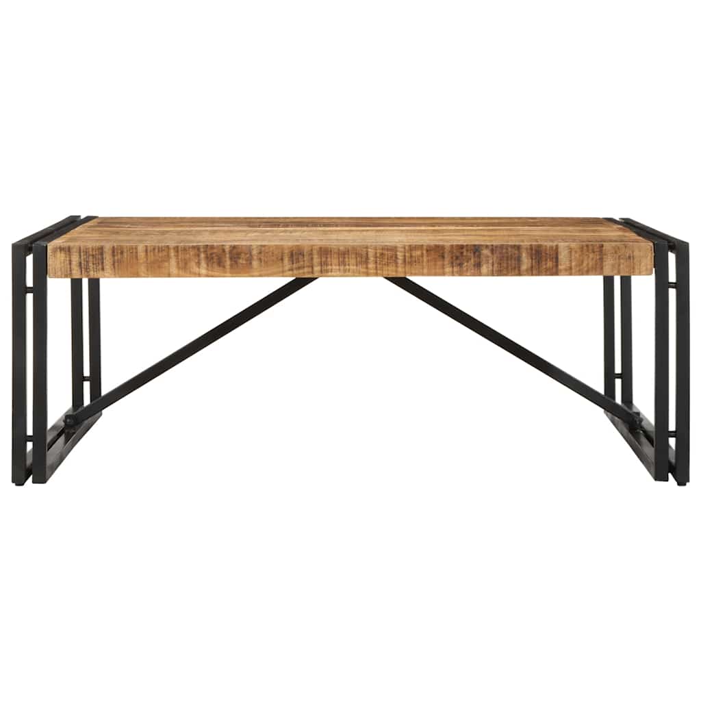 vidaXL Salontafel 100x100x35 cm massief ruw mangohout afbeelding