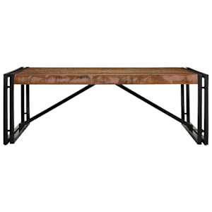 Konferenční stolek vícebarevný 100x100x35 cm recyklované dřevo - obrázek 2