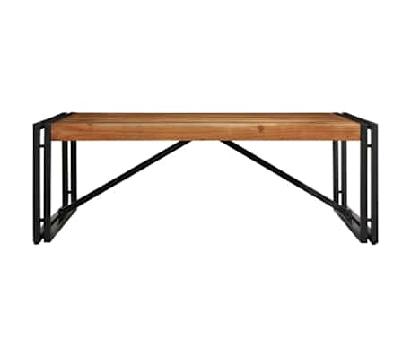 vidaXL Couchtisch 100x100x35 cm Raues Massivholz Akazie