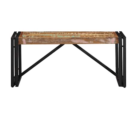 vidaXL Couchtisch Mehrfarbig 80x40x35 cm Altholz Massivholz