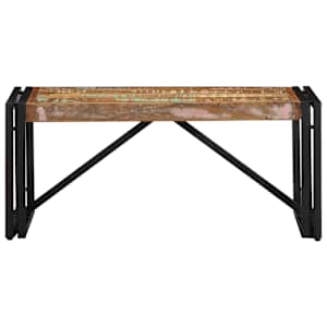 vidaXL Couchtisch Mehrfarbig 80x40x35 cm Altholz Massivholz