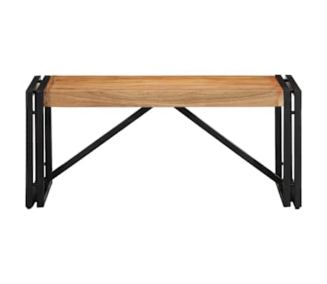 vidaXL Mesa de centro 80x40x35 cm de madera maciza de acacia