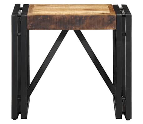 vidaXL Salontafel 40x40x35 cm massief ruw mangohout