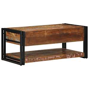 Konferenční stolek vícebarevný 90x50x38 cm recyklované dřevo - obrázek 6