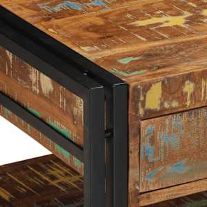 Konferenční stolek vícebarevný 90x50x38 cm recyklované dřevo - obrázek 7