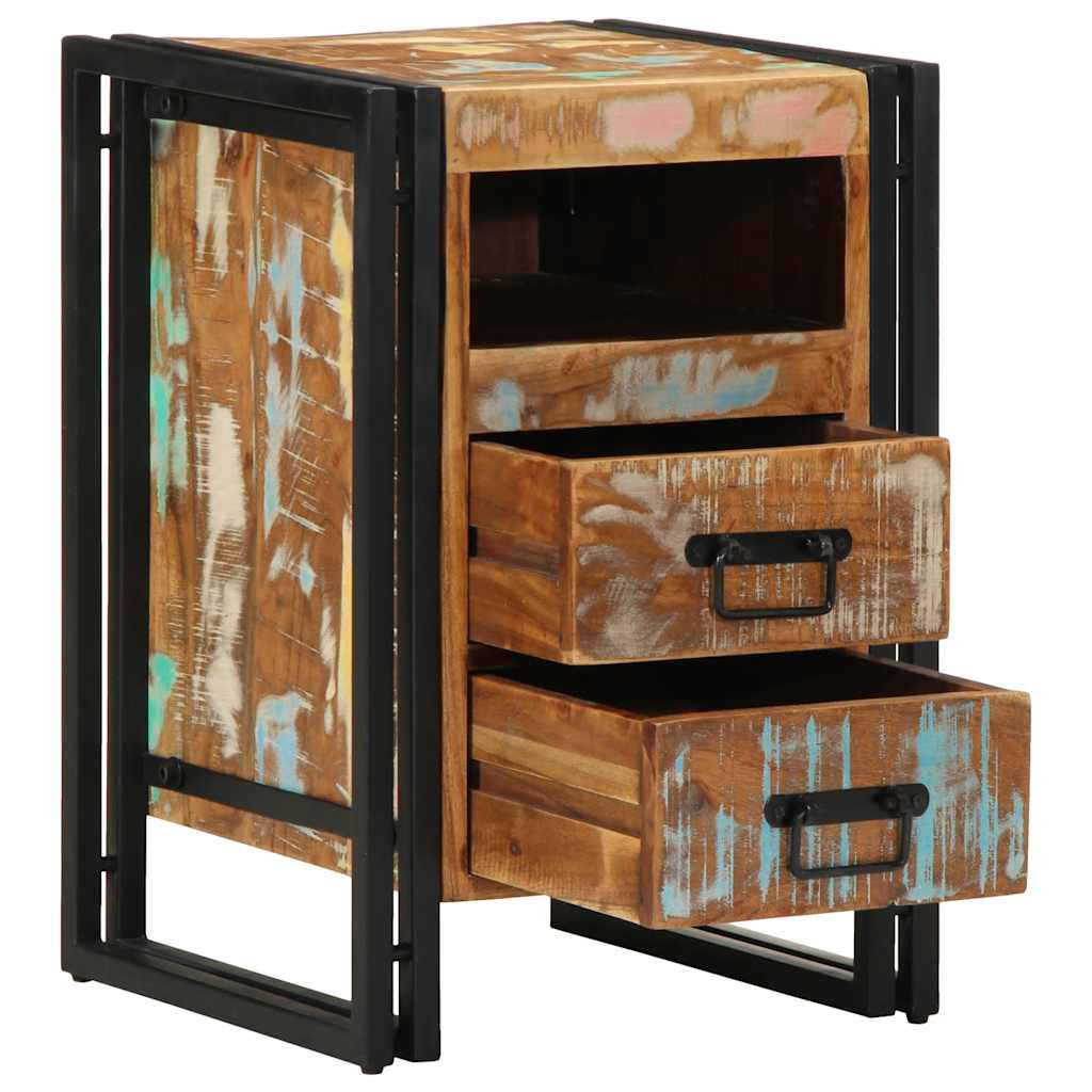 vidaXL Nachtkastje 40x40x59 cm Massief hout gerecycled